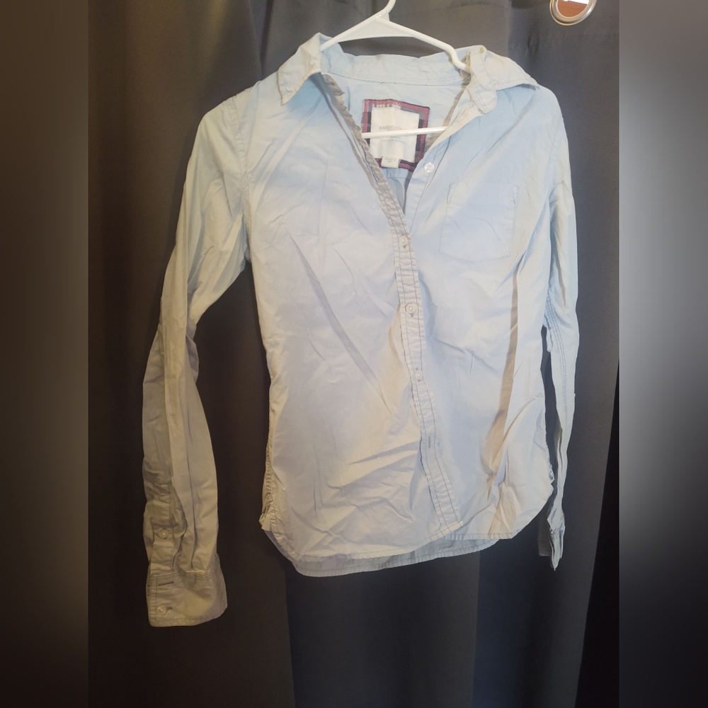 American Eagle outfitters blue button up